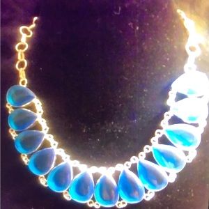 Stunning 925 Sterling Silver Blue Topaz Necklace